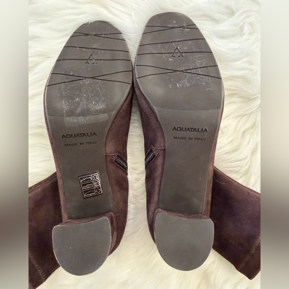 Aquatalia Womens Briana Suede Block Heel Ankle Sock Boots Booties8.5 - Picture 4 of 6